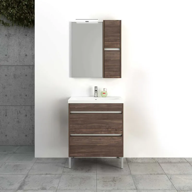 Έπιπλο Μπάνιου Zebis Elegance 70 - Με Καθρέπτη, Με Φωτιστικό