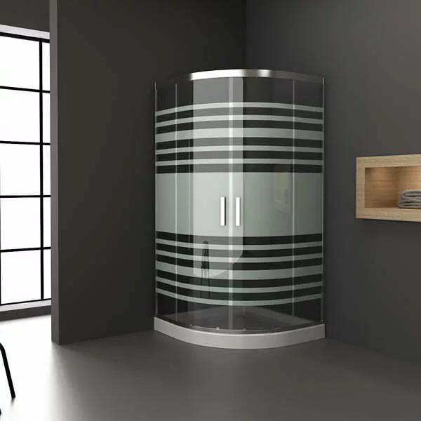 Καμπίνα Ημικυκλική Orabella Vitalia Angolo – 80×80 εκ., Clear