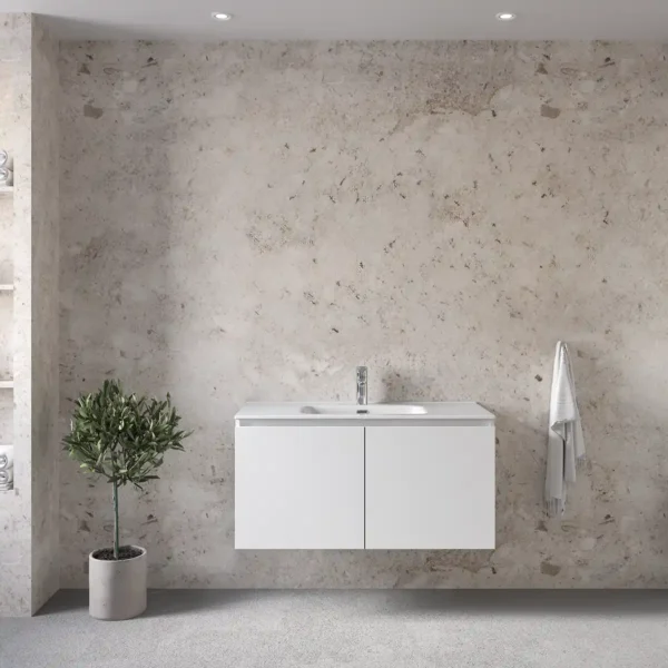 Royal Bath Madrid 100 Έπιπλο Μπάνιου Κρεμαστό - Χωρίς Καθρέπτη, Λευκό