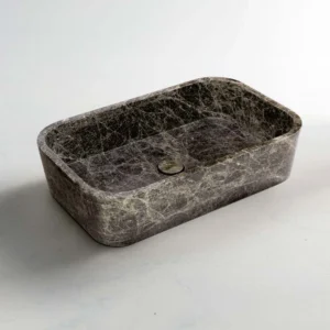 Νιπτήρας Επιτραπέζιος Fossil Gaia - 50x38 εκ., Μαύρο
