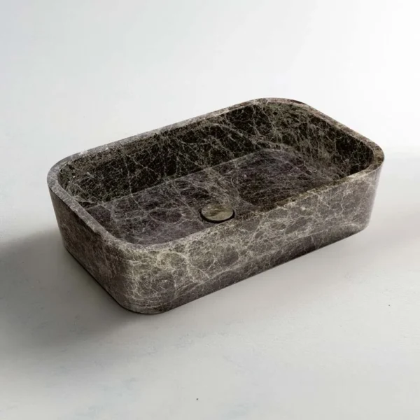 Νιπτήρας Επιτραπέζιος Fossil Gaia - 50x38 εκ., Μαύρο