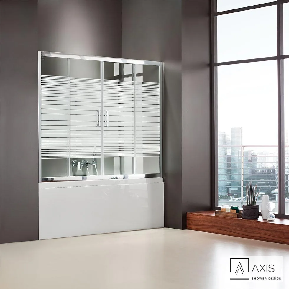 Διαχωριστικό Μπανιέρας Axis Bath Slider 2+2 - 160 εκ., Clear