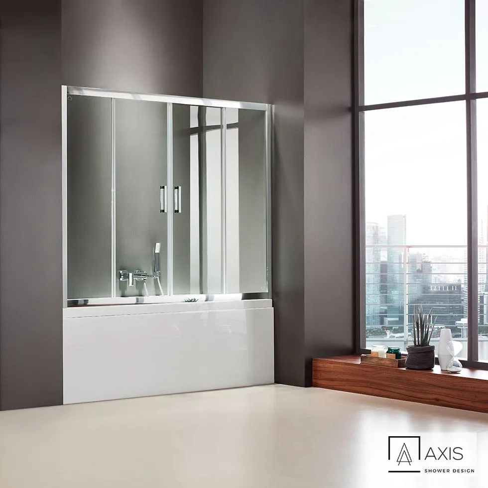 Διαχωριστικό Μπανιέρας Axis Bath Slider 2+2 - 160 εκ., Clear