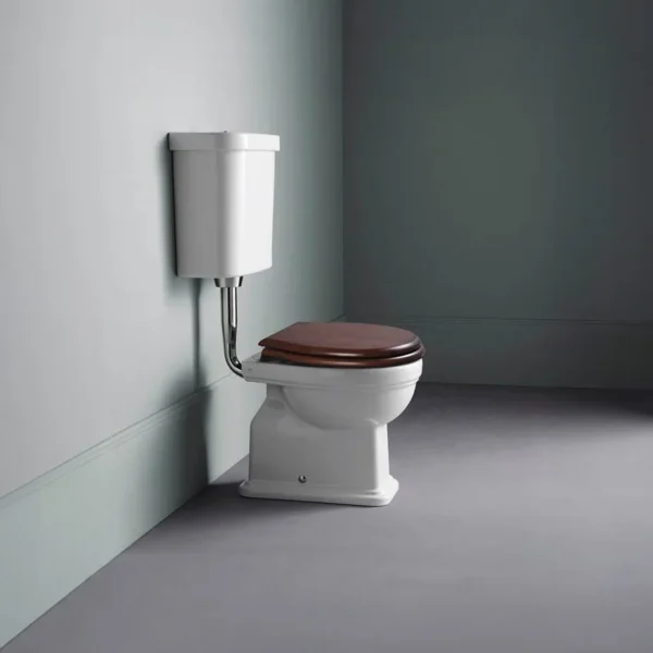 Gsi Classic Medium Level Επιδαπέδια Λεκάνη - Ξύλινο Μασίφ Βακελίτη, Κάτω Σιφόνι