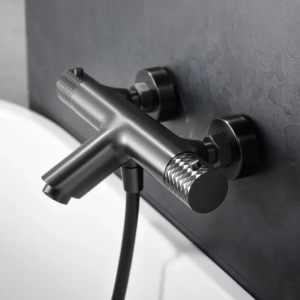 Imex Genova Θερμοστατική Μπαταρία Λουτρού - Black Brushed