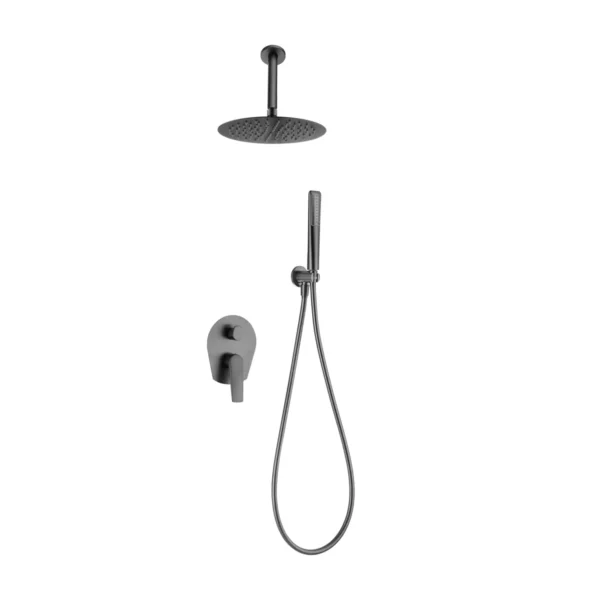 Imex Paros Σύστημα Εντοιχισμού Ντουζιέρας - Black Brushed