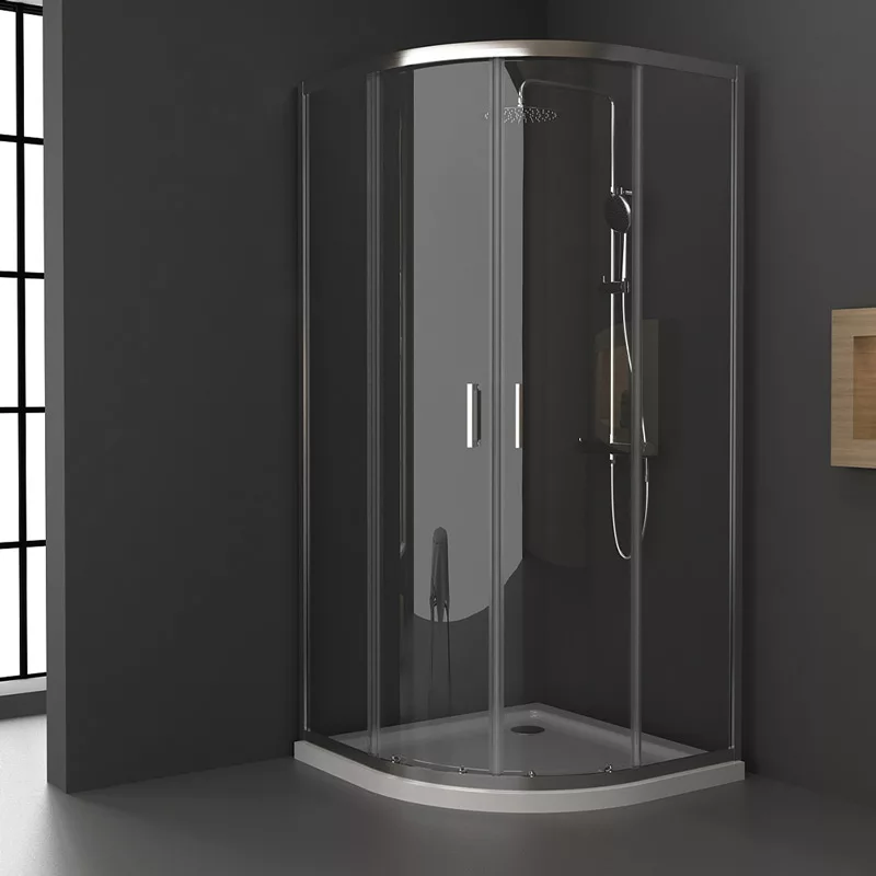 Orabella Riva Angolo Καμπίνα Ημικυκλική - 90x90 εκ., Clear