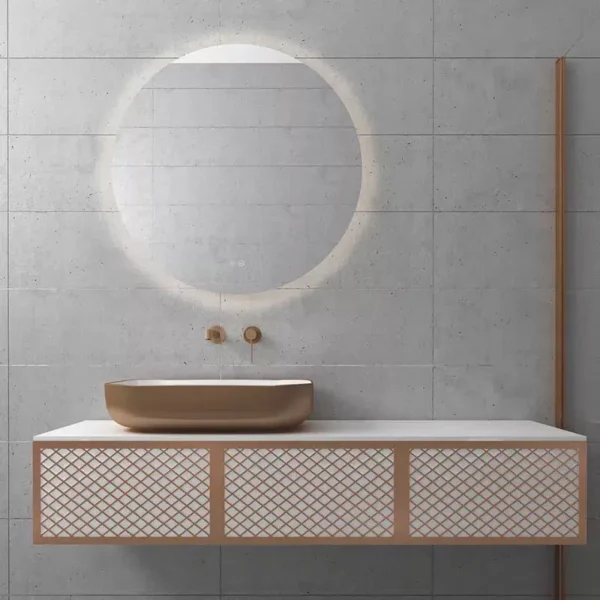Orabella Wire White Έπιπλο Μπάνιου Κρεμαστό - 150 εκ., Rose Gold