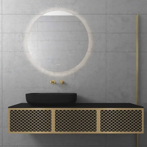 Orabella Wire Black Έπιπλο Μπάνιου Κρεμαστό - 150 εκ., Gold Brushed