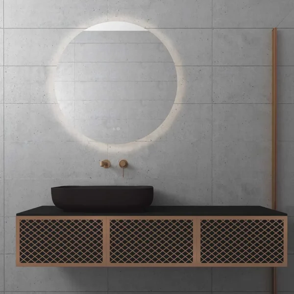 Orabella Wire Black Έπιπλο Μπάνιου Κρεμαστό - 150 εκ., Rose Gold