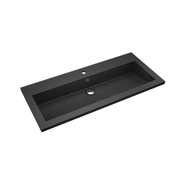 Turtl Decorus Ένθετος Νιπτήρας - 100 εκ., Black Metallic