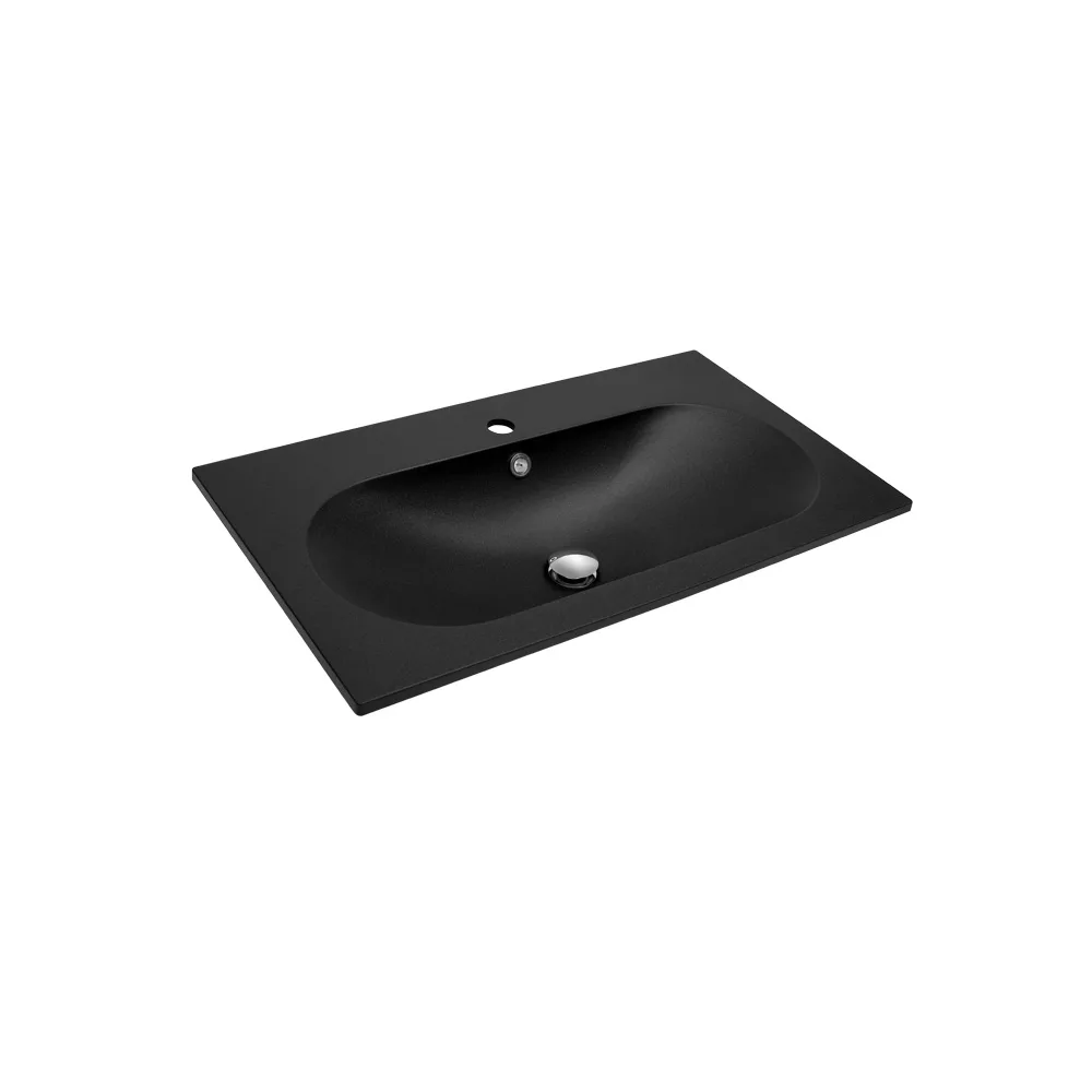 Turtl Flow Ένθετος Νιπτήρας - 80 εκ., Black Metallic