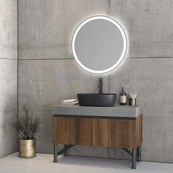 Furnibath Florida Έπιπλο Μπάνιου Επιδαπέδιο - 80 εκ., Με Καθρέπτη