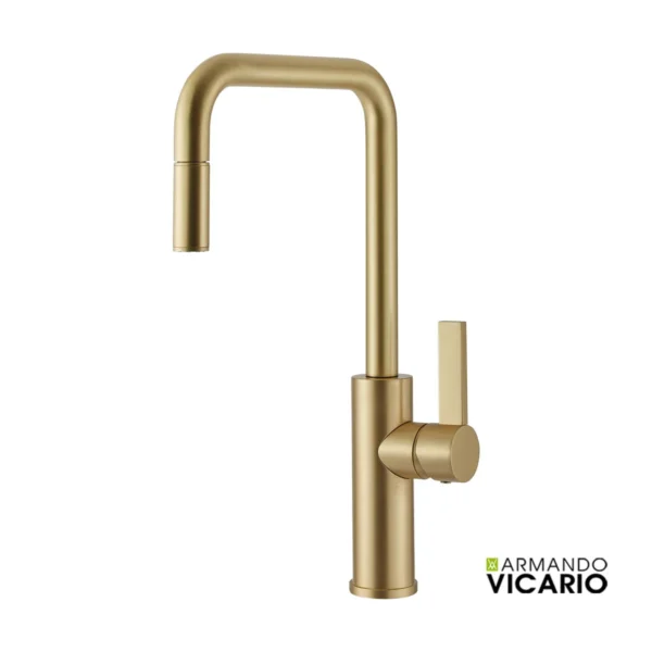 Armando Vicario Luz Soft Brass Μπαταρία Νεροχύτη Κουζίνας