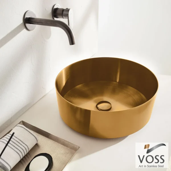 Νιπτήρας Επιτραπέζιος Voss Milo Inox PVD Gold Brushed Φ40