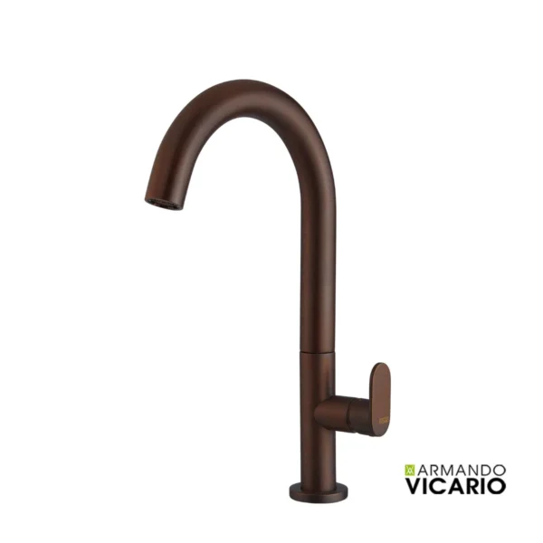 Armando Vicario Slim Μπαταρία Νιπτήρα Υψηλή με Βαλβίδα Clic-Clac