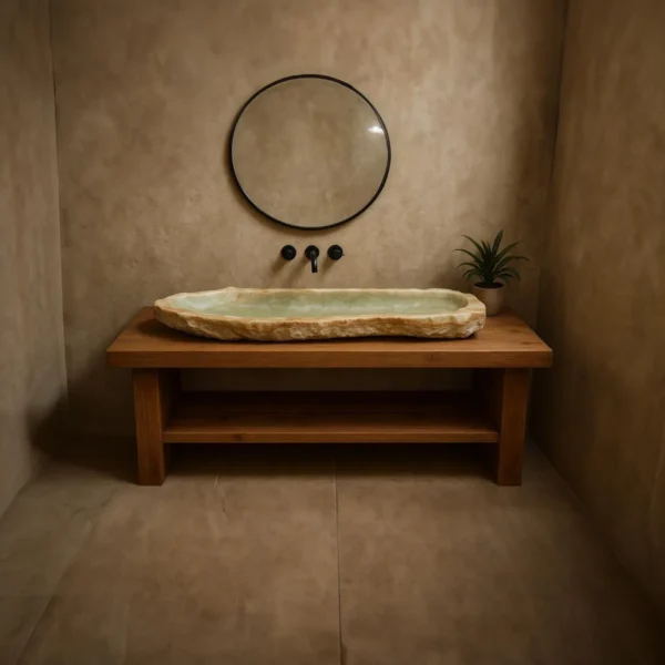 Riverform Onyx Grande Νιπτήρας Επιτραπέζιος Πέτρινος